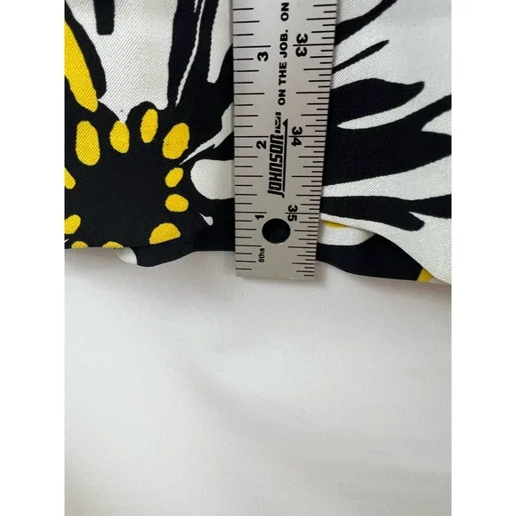 Jessica Howard Sleeveless Dress Size 8 Black Yellow Floral Print Back Zipper - Picture 4 of 8